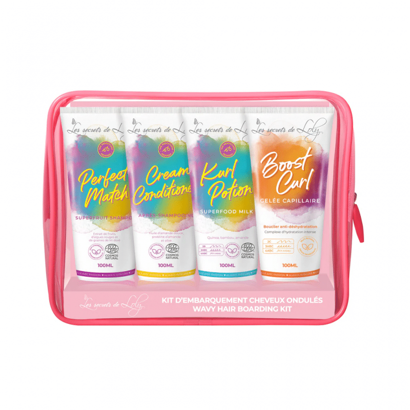 Trousse de voyage cheveux ondulés